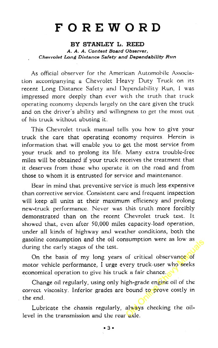 1942 Chevrolet Truck Owners Manual Page 34